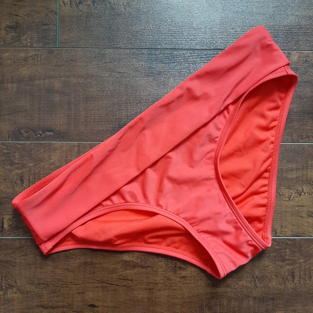 GapBody Fold Over Bikini Bottoms Red Size Medium